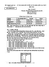 Đề thi chọn đội tuyển dự thi học sinh giỏi Quốc gia THPT môn Tin học năm 2016 - Sở GD & ĐT Lào Cai